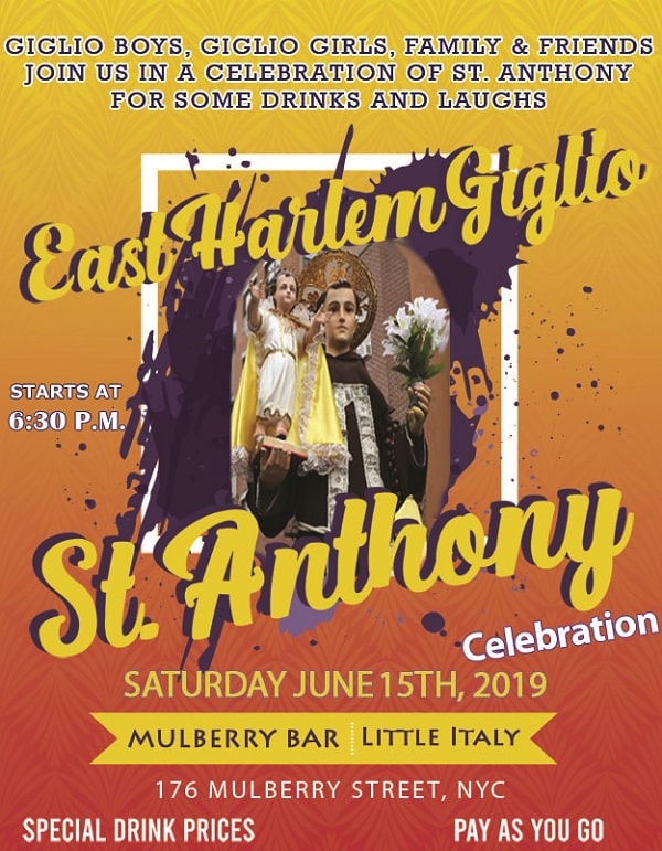 St Anthony Celebration Saturday June 16