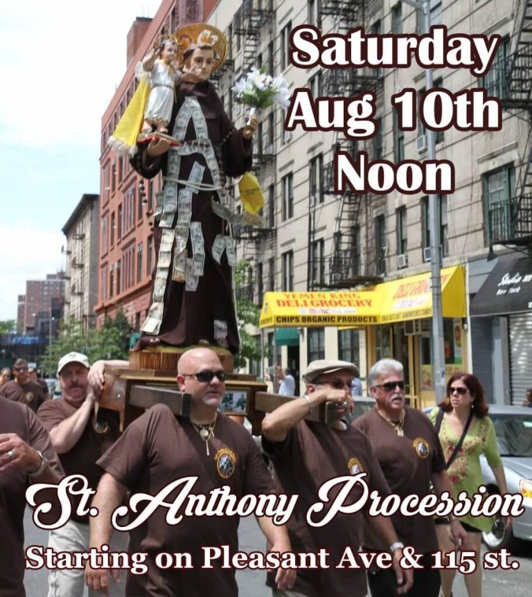 Saint Anthony Procession Saturday August 10th at Noon!