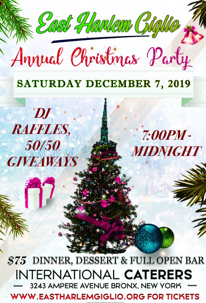 Saturday December 7th – Annual Giglio Christmas Party