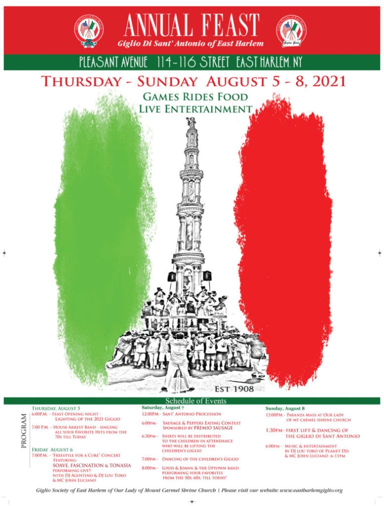 2021 EAST HARLEM GIGLIO FEAST POSTER