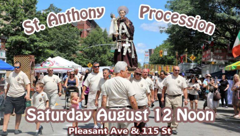St. Anthony Procession – Saturday August 12 Noon